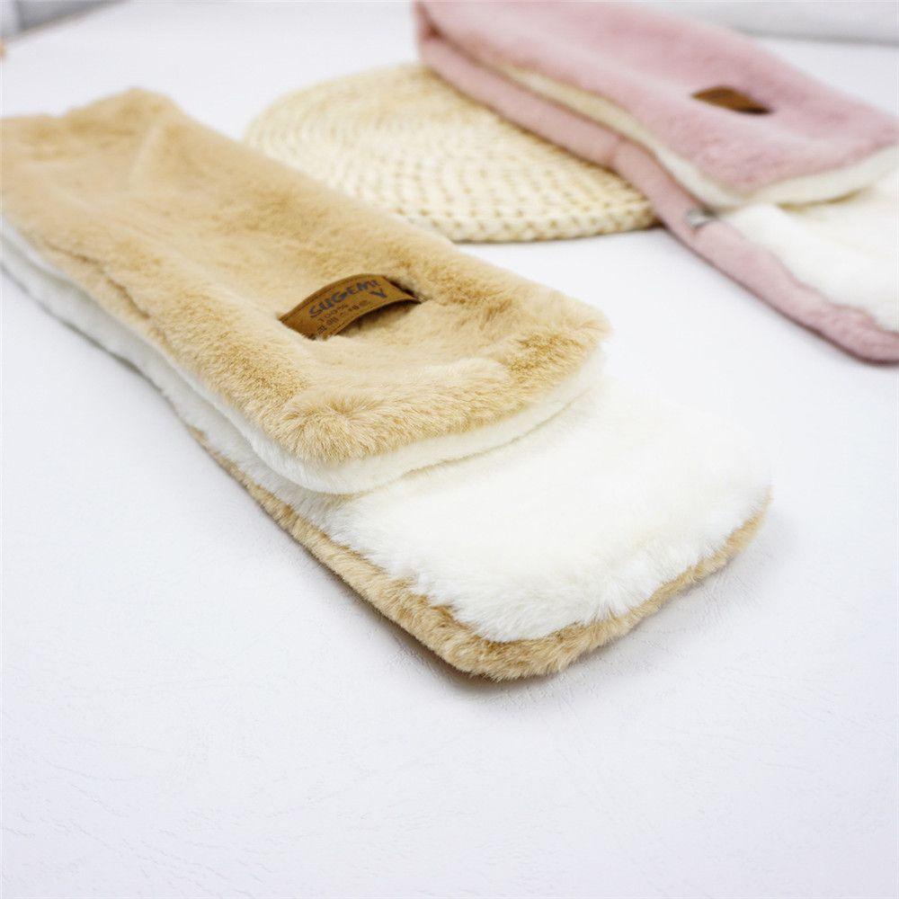 Khăn Choàng Lông Thỏ Nhân Tạo Giữ Ấm Mùa Đông Phong Cách Nhật Bản