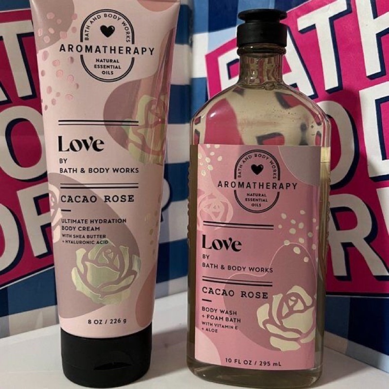 LOVE- Bộ chăm sóc toàn thân Sữa tắm Xịt Dưỡng thể Aromatherapy Bath & Body Works