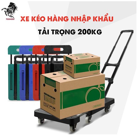 Xe Kéo Hàng TOSHUDO 4 - 5 - 6 - 7 Bánh ,Tải Trọng Cao 65Kg- 200Kg