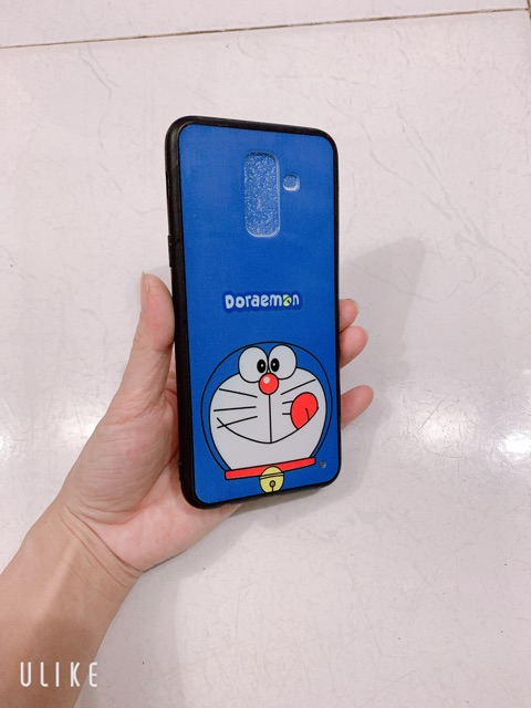 Ốp mèo nền xanh sam sung J8,A6+,A6 Plus