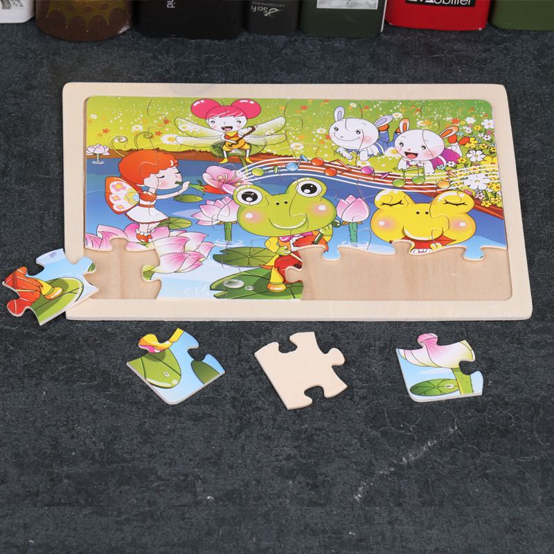 Tranh ghép hình 24 mảnh Đồ chơi phát triển trí tuệ cho trẻ từ 3 4 5 tuổi (Ngẫu nhiên)