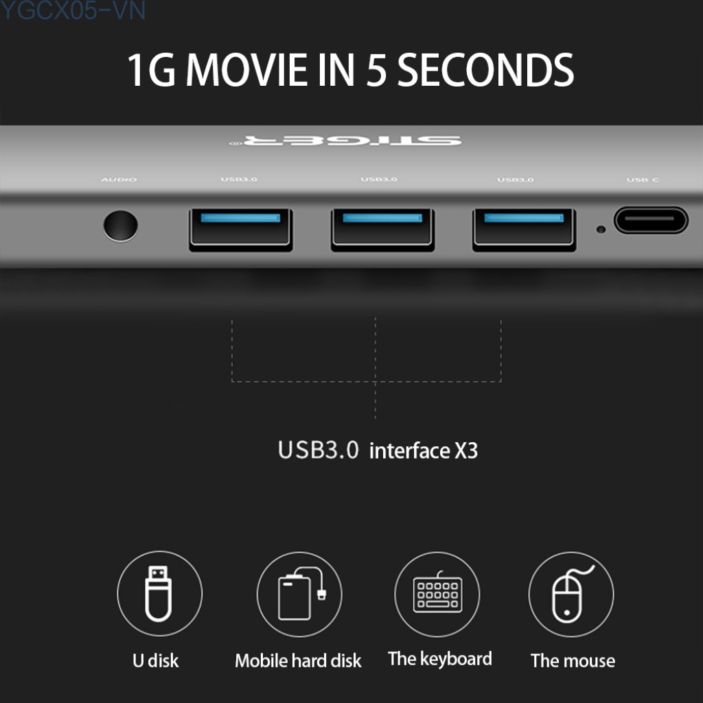 Bộ Chia Cổng Usb Type-C Sang 4k Hdmi 3 Cổng Usb 3.0 6 Trong 1 Tiện Dụng Cho Macbook Pro Air | BigBuy360 - bigbuy360.vn