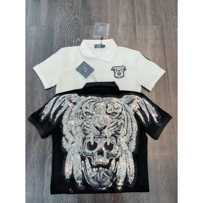 [ HOT NHẤT ] Áo thun polo na nữ combo sư tử, đại bàng, đầu lâu full đính đá kim sa cực chất | BigBuy360 - bigbuy360.vn