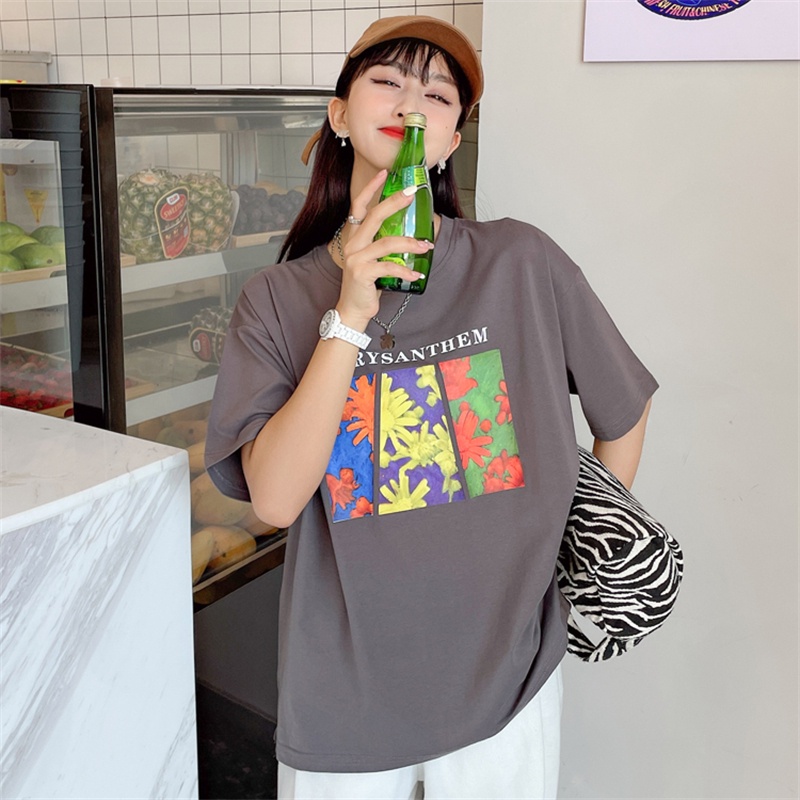 NRVP Áo Thun Cotton Tay Ngắn Cổ Tròn Màu Trơn Thời Trang Dành Cho Nữ