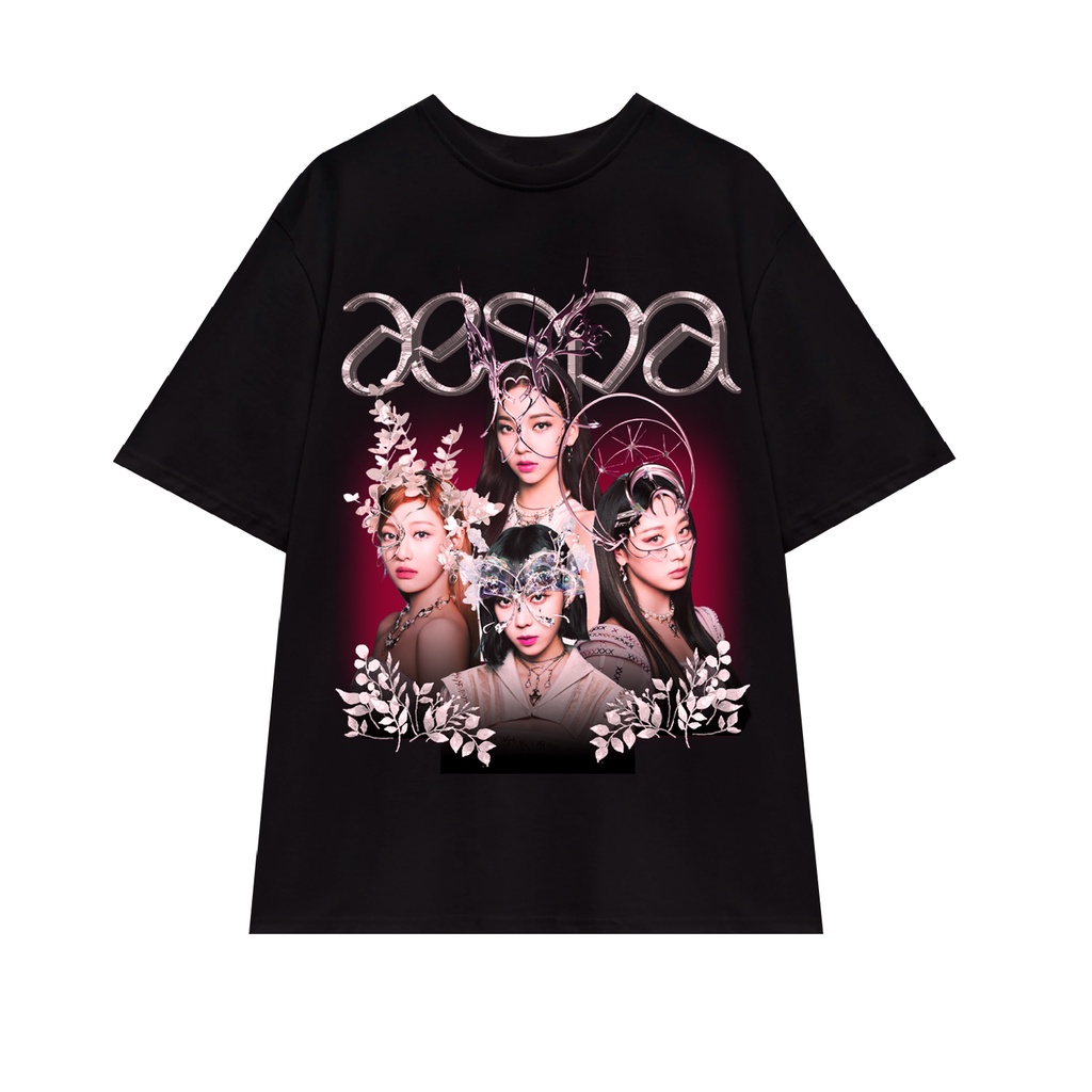Áo Thun Unisex Vintage AESPA OT4 KARINA NINGNING WINTER GISELLE