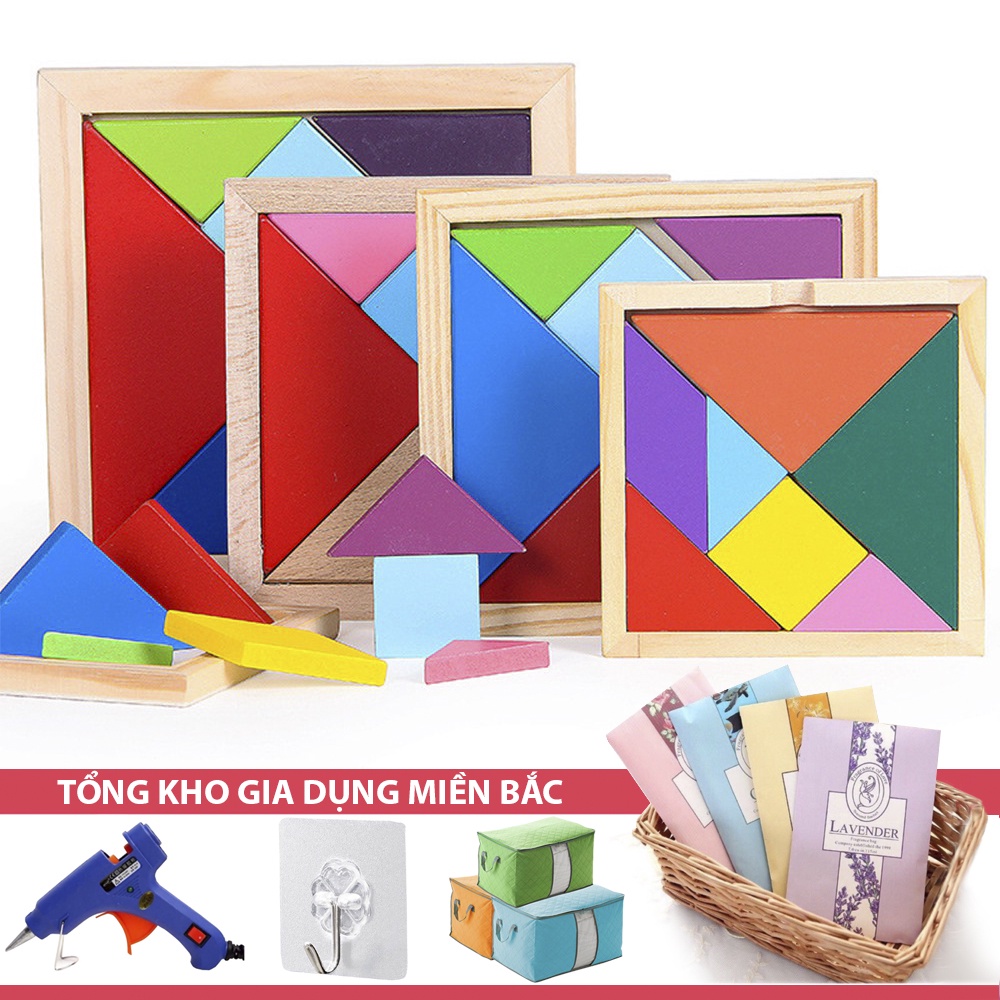 [Tổng Kho Sỉ] Bộ Ghép Trò Chơi Trí Tuệ Xếp Hình Tangram - Ghép Hình Tư Duy Luyện Trí Uẩn Thông Minh Cho Bé Sáng Tạo