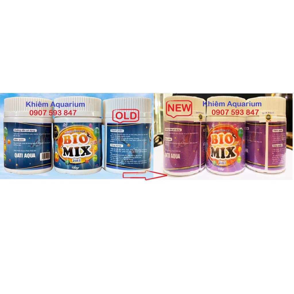 KHIÊM AQUARIUM_BIOMIX PLUS - Vi sinh tổng hợp 3 trong 1