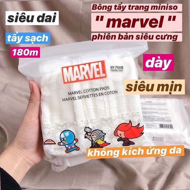 BÔNG TẨY TRANG MINISO Phiên bản "MARVEL"