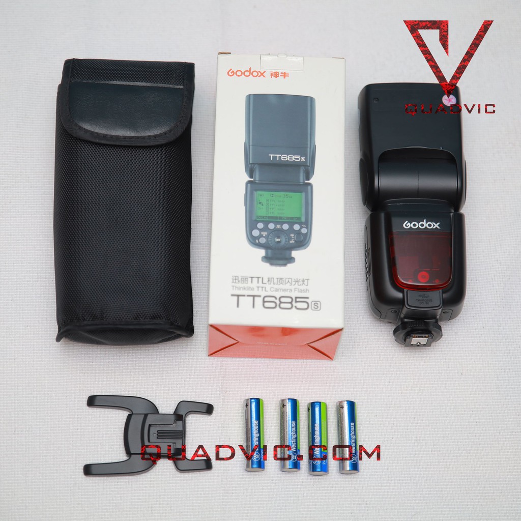 Combo đèn flash Godox tt685 for Sony FE A7 pin sạc westinghouse 2500mah sạc liitokala lii 500 v860