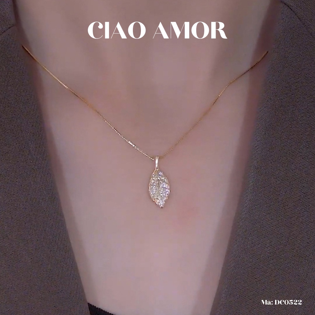 Dây chuyền, Vòng cổ nữ lá mảnh đơn giản thành lịch Trang sức Ciao Amor - DC0522