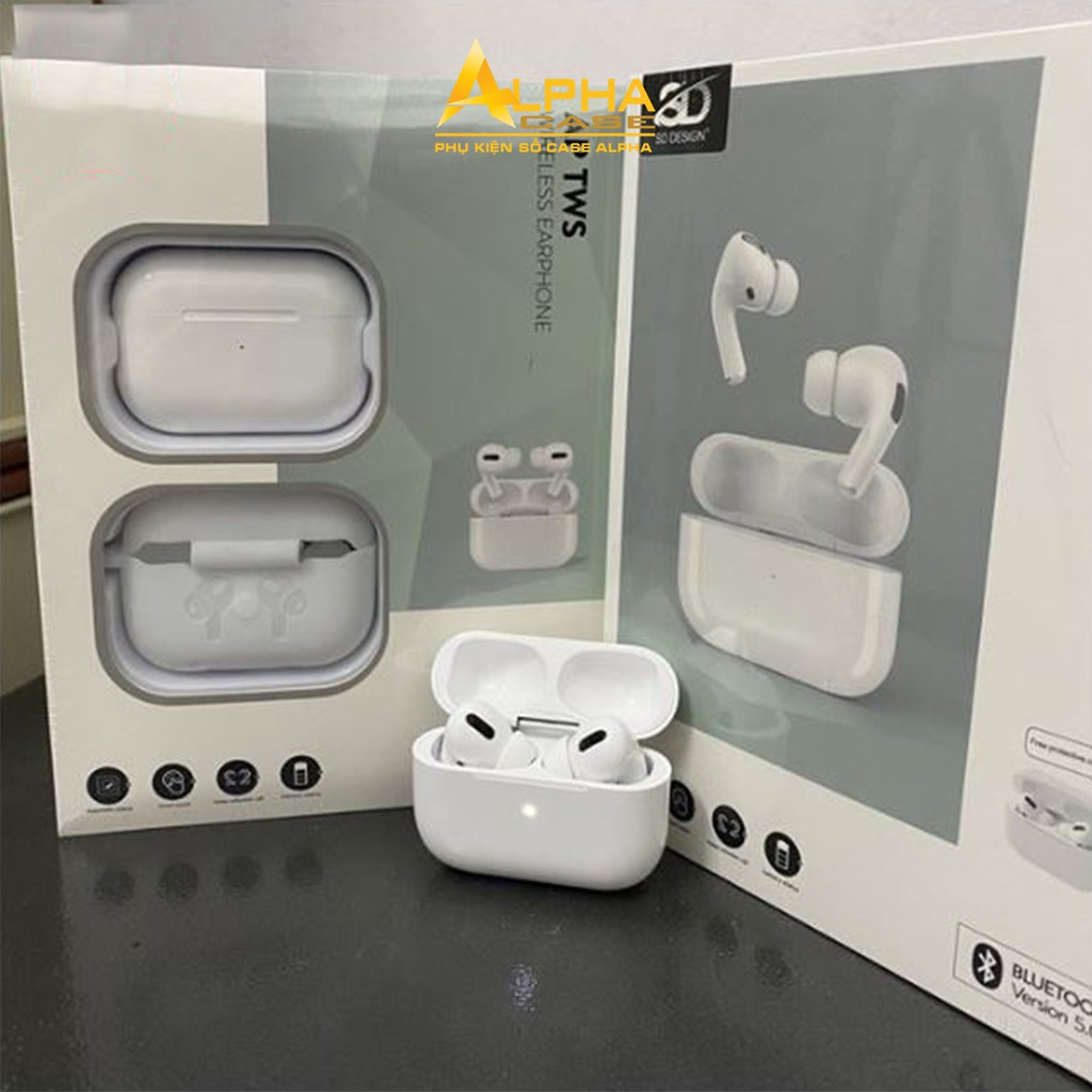 Tai Nghe Bluetooth AP TWS Chính Hãng SD Design tai nghe không dây Đổi Tên - Định Vị Chống ồn casealpha