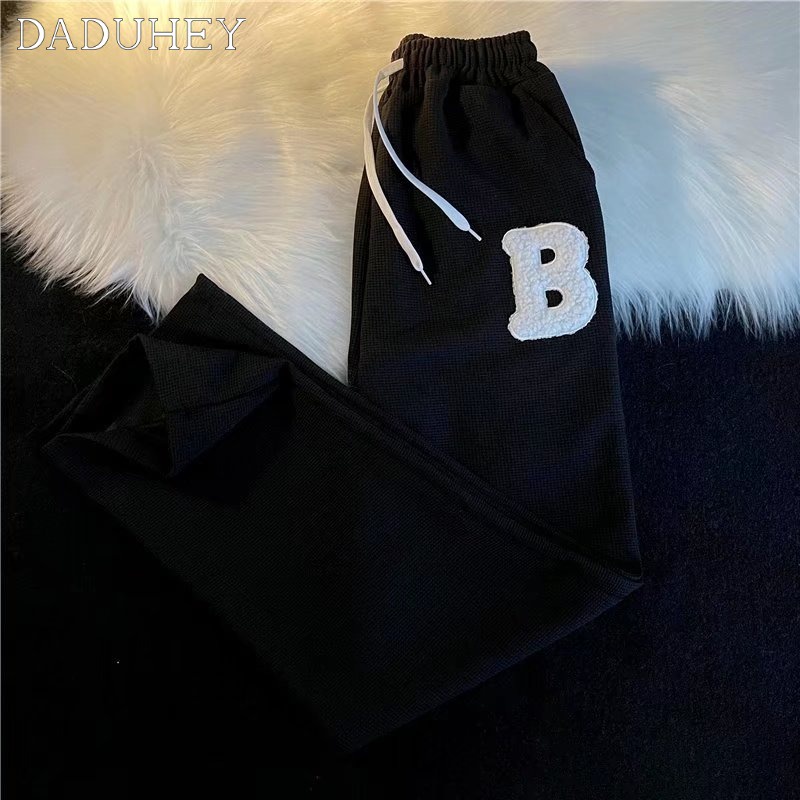 DaDuHey 2022 Men's Summer Hong Kong Trendy Straight Casual Pants Loose Trendy Versatile Sports Pants