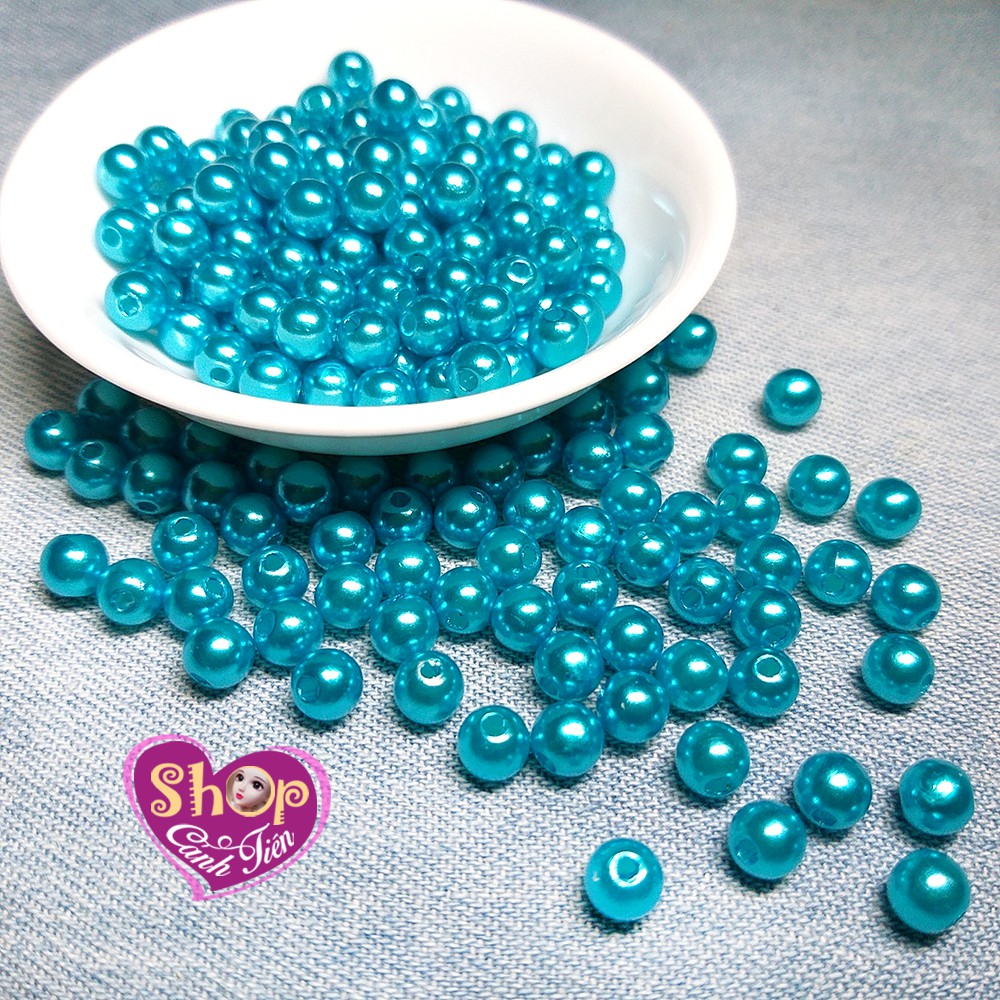 500 Hạt Giả Ngọc Trai 6mm nhiều màu Phủ Nhũ Trang trí Thủ công Tiện dụng