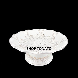 DĨA TRÁI CÂY THỜ CÚNG 1918 SEN TRẮNG ĐƯỜNG KÍNH 18CM,21CM,23CM