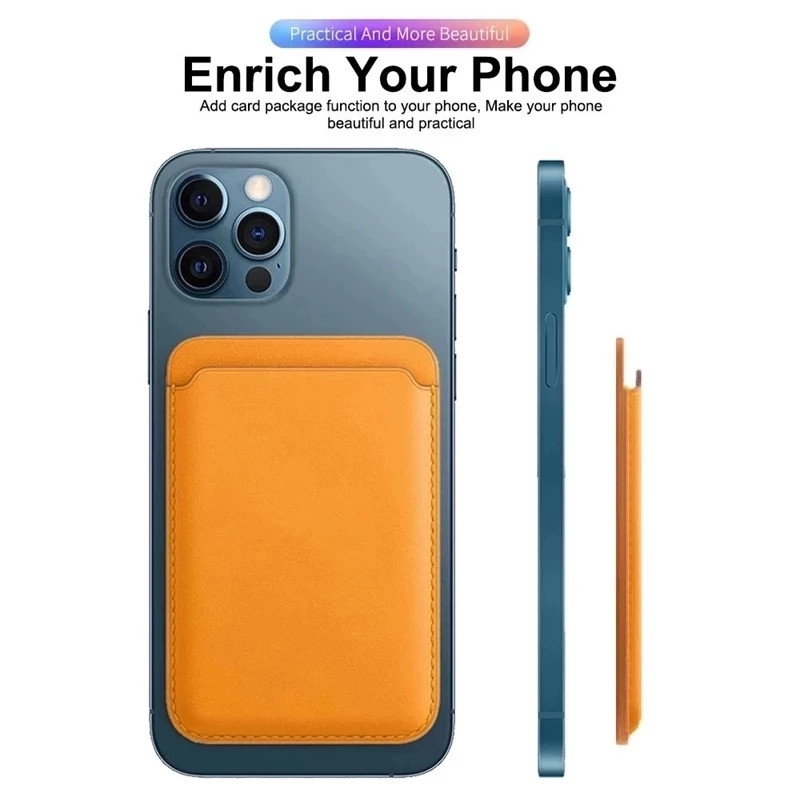 Bao Da Điện Thoại Khóa Từ Tính Có Ngăn Đựng Thẻ Cho i-Phone 13 Pro Max 12 Mini 12 Pro