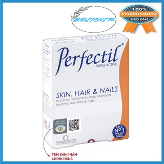  Viên Uống Hỗ Trợ Chăm Sóc Da, Tóc, Móng Vitabiotics Perfectil Hộp 30 viên