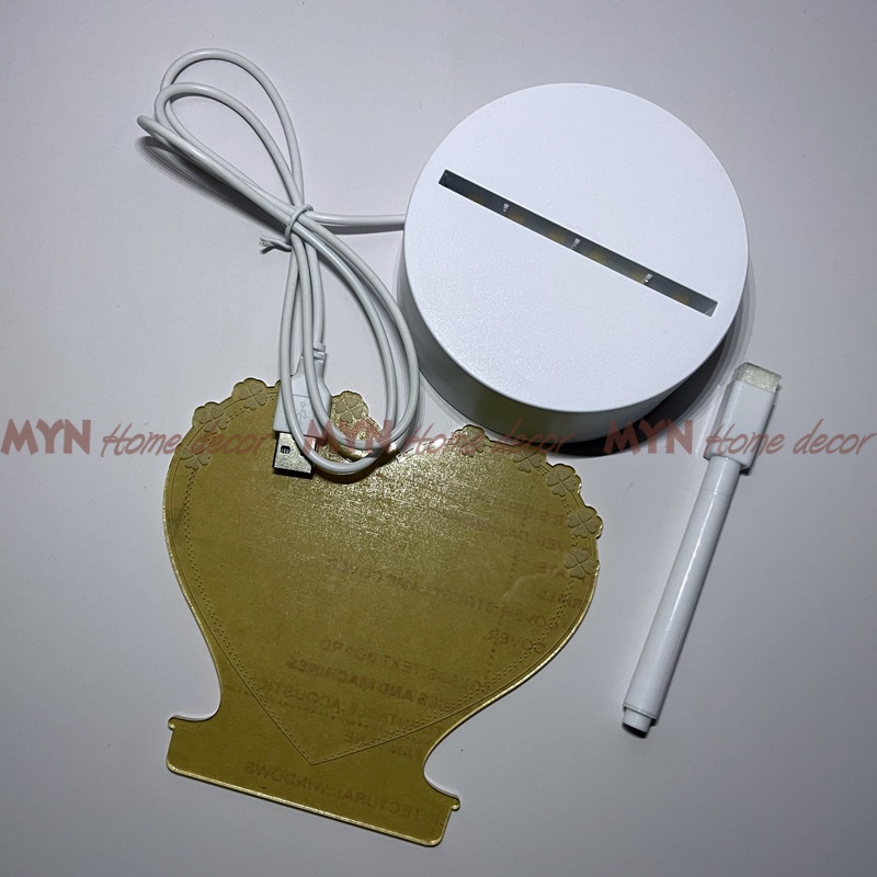Đèn ghi chú để bàn, trang trí decor phòng ngủ, quà tặng sinh nhật (kèm bút viết) MYN Home