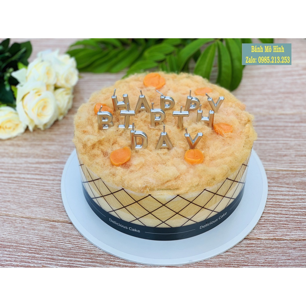 Mô hình bánh bông lan trứng muối, bánh bông lan giả trưng bày
