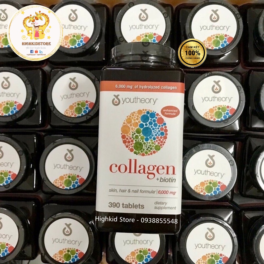 COLLAGEN BIOTIN CỦA YOUTHEORY 390 viên - Mỹ