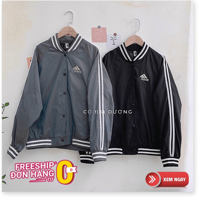Áo Khoác Dù 2 Lớp Thể Thao 3 Sọc