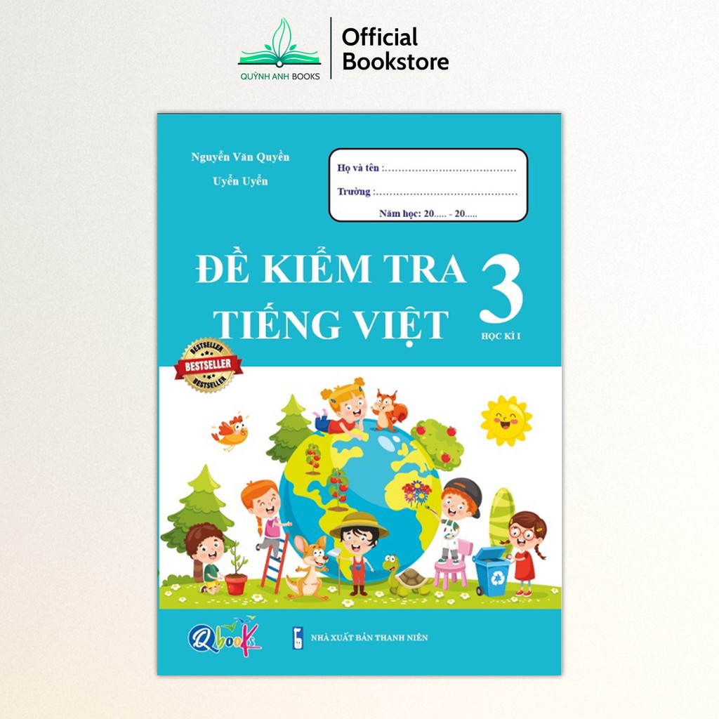 Sách - Combo 4 cuốn bài tập tuần và đề kiểm tra toán và tiếng việt lớp 3 học kỳ 1 - NPH Qbooks