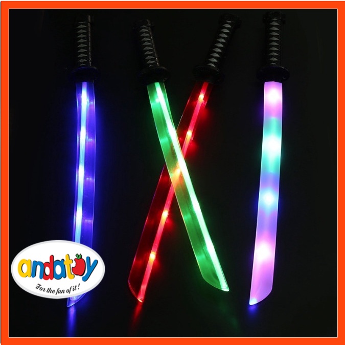 Kiếm đồ chơi katana phát sáng kiếmnhựa có đèn và âm thanh tặng kèm pin quà tặng sinh nhật ANDATOY AD1023