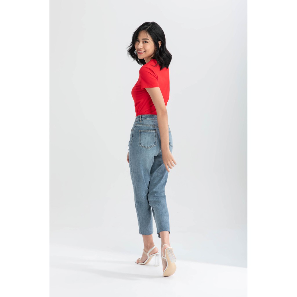 [NHẬP WABRTL5 GIẢM 10% TỐI ĐA 50K ĐH 250K ]Quần bò nữ thả gấu IVY moda MS 25B8002
