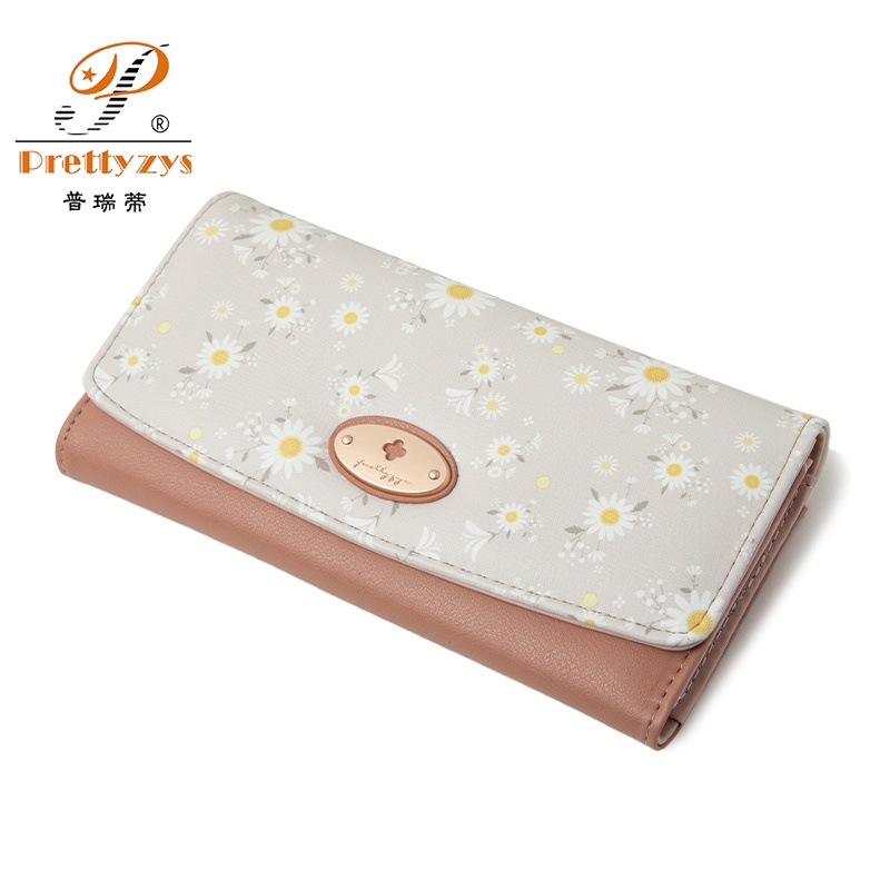 Ví Dài Đựng Thẻ/Tiền Xu Hoạ Tiết Hoa Dễ Thương Xinh Xắn Cho Nữ