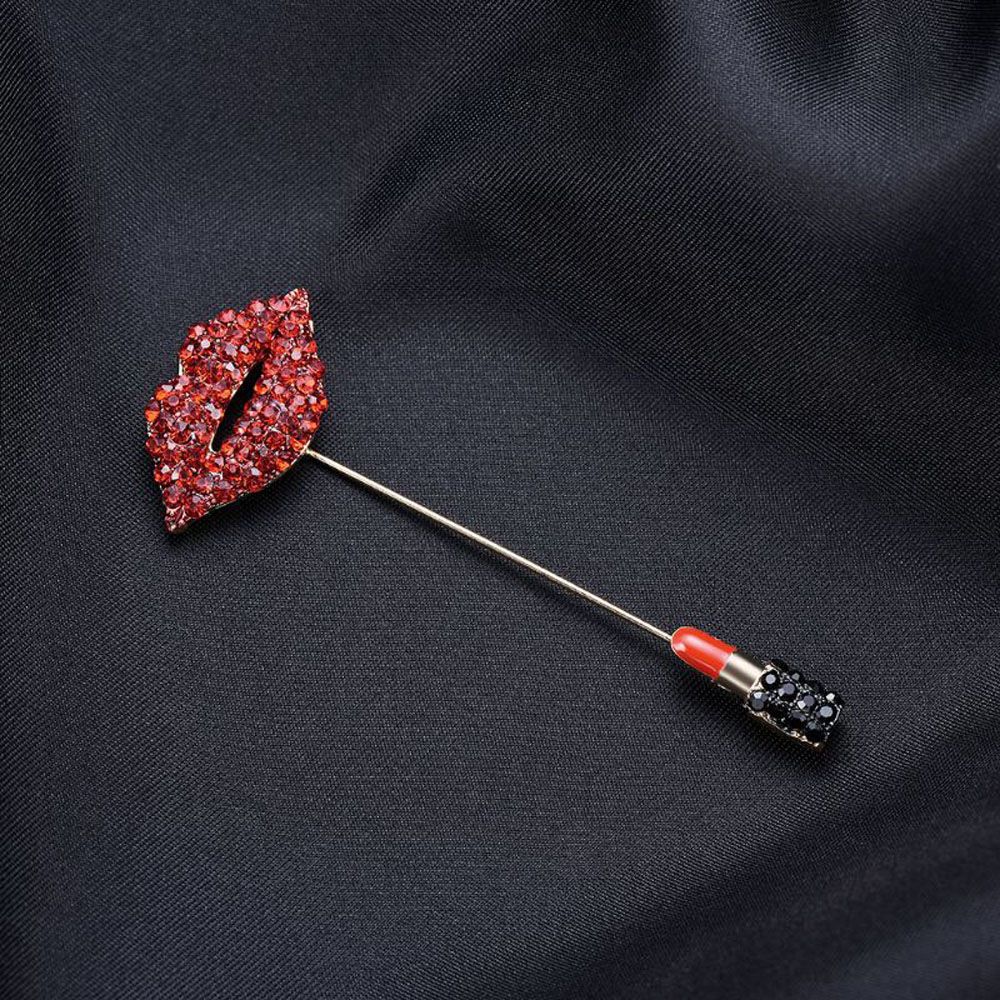 CHARMS Ghim Cài Áo Hình Cây Son Bóng Thời Trang Cho Nữ