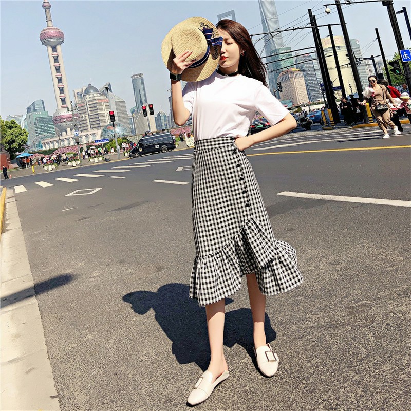 Chân váy chữ A đuôi cá kẻ caro ♥️ Chân váy chữ A, chân váy đuôi cá siêu hot ♥️ Chân váy ulzzang cho chị em - ZaZi CV16 | BigBuy360 - bigbuy360.vn