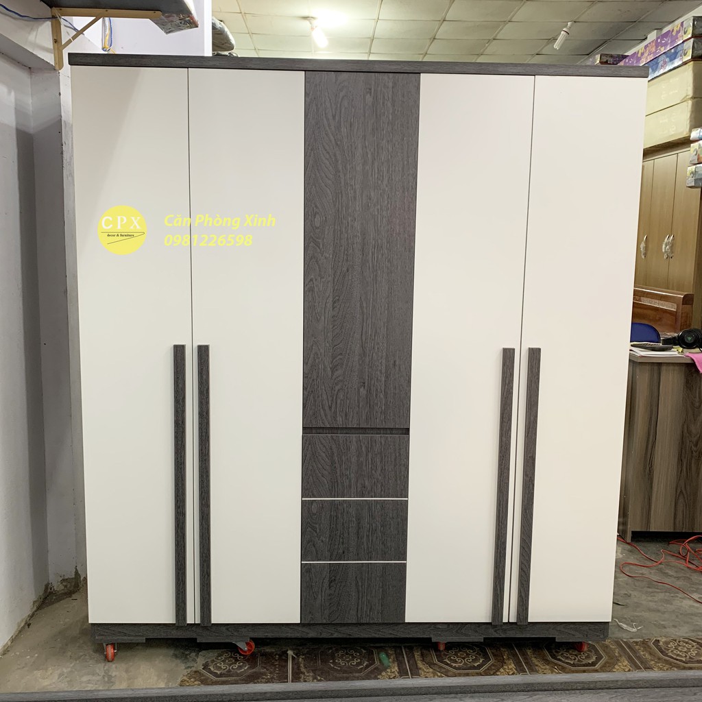 Tủ áo 5 cánh gỗ cn MDF CPX-T10 | BigBuy360 - bigbuy360.vn
