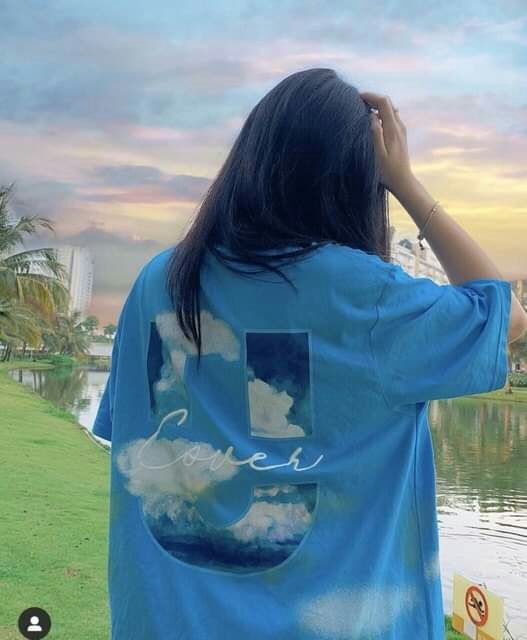 (Video ảnh thật) Áo phông rộng xanh U co ver | BigBuy360 - bigbuy360.vn