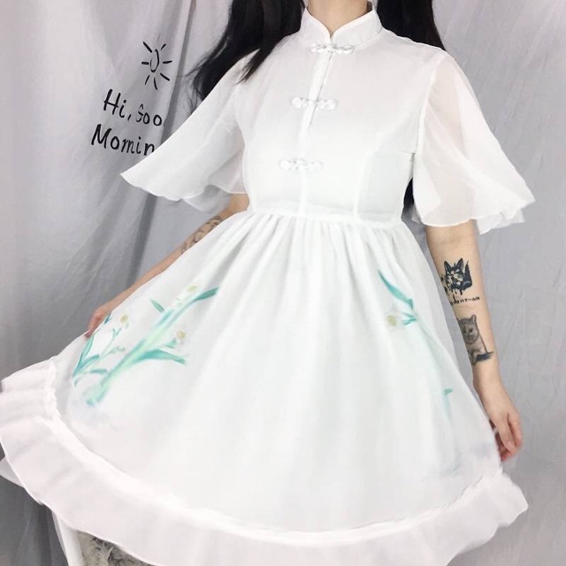 [CÓ SẴN] Đầm Lolita Hoa Huệ Tây Dáng Xoè(có video) | BigBuy360 - bigbuy360.vn