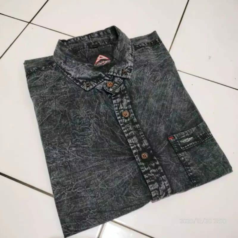 [Mã FACBGO245 giảm 10K đơn bất kì] Áo Sơ Mi Denim Ngắn Tay Thời Trang Dành Cho Nam