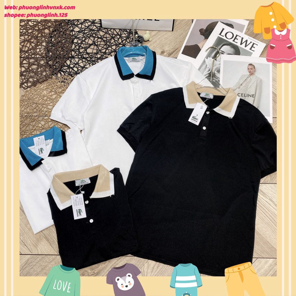 ÁO POLO NAM LACOSTE CỔ PHỐI 2 MÀU