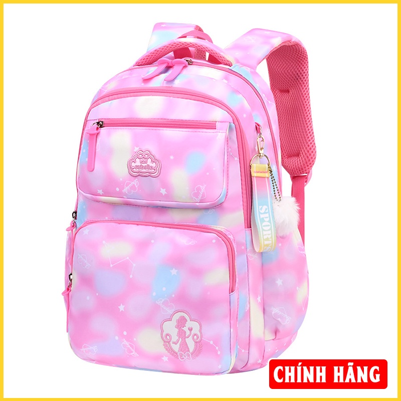 Balo Bé Gái Đi Học Tiểu Học, Cặp Sách Cấp 1 Cho Bé Siêu Nhẹ, Chống Nước E501