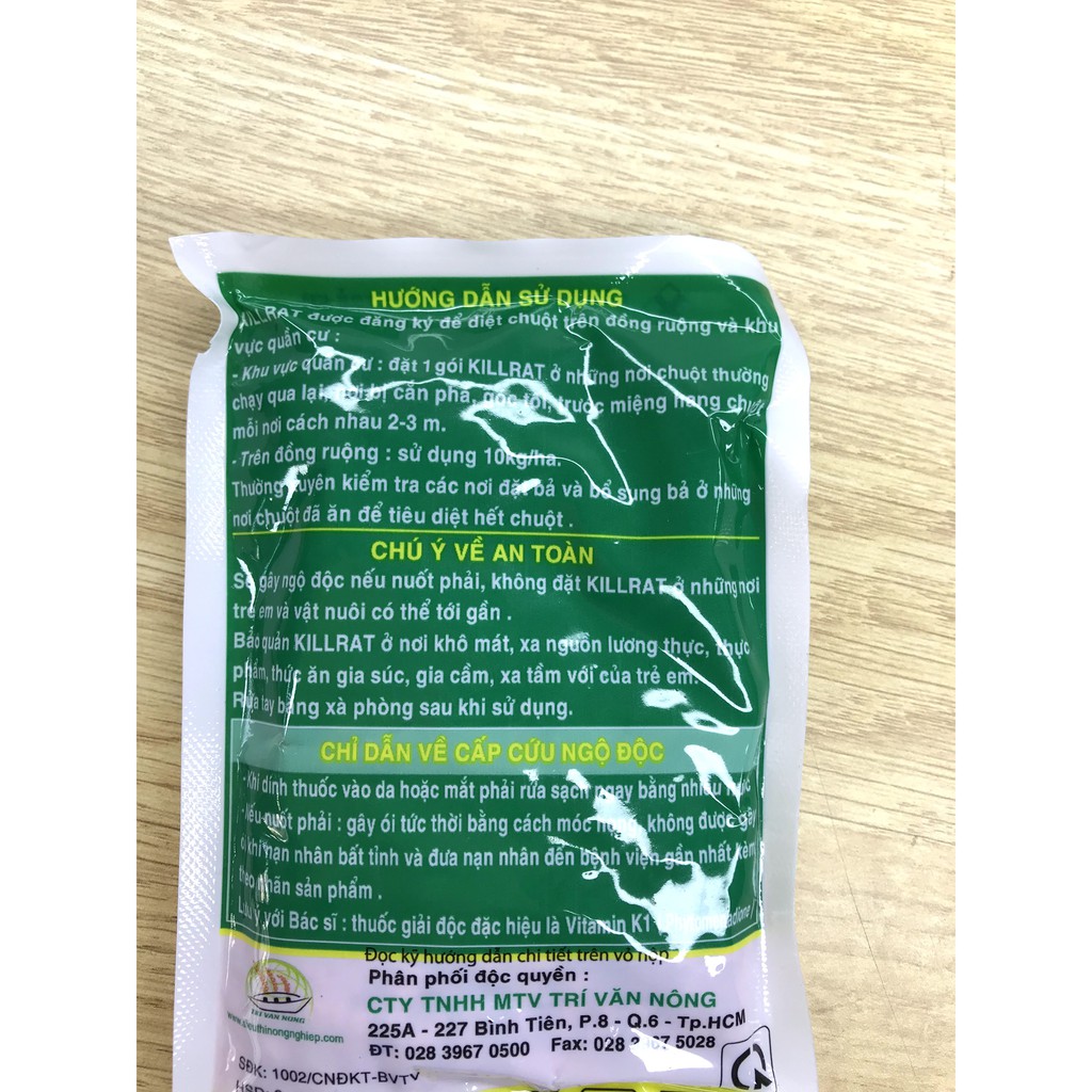 thuốc diệt chuột killrat ( 1 gói 40 gram )