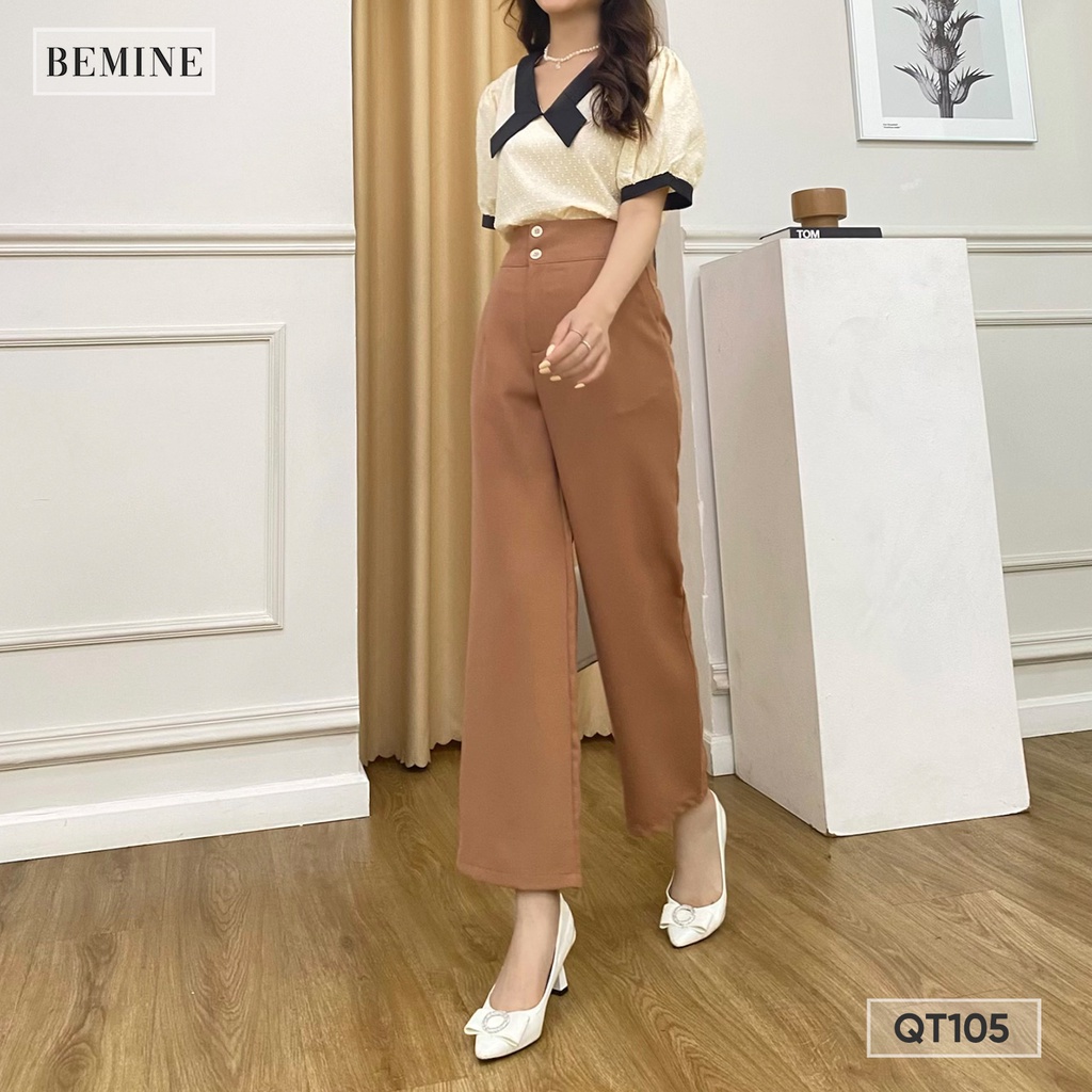 Quần tây nữ ống suông thiết kế thanh lịch BEMINE QT105NAU