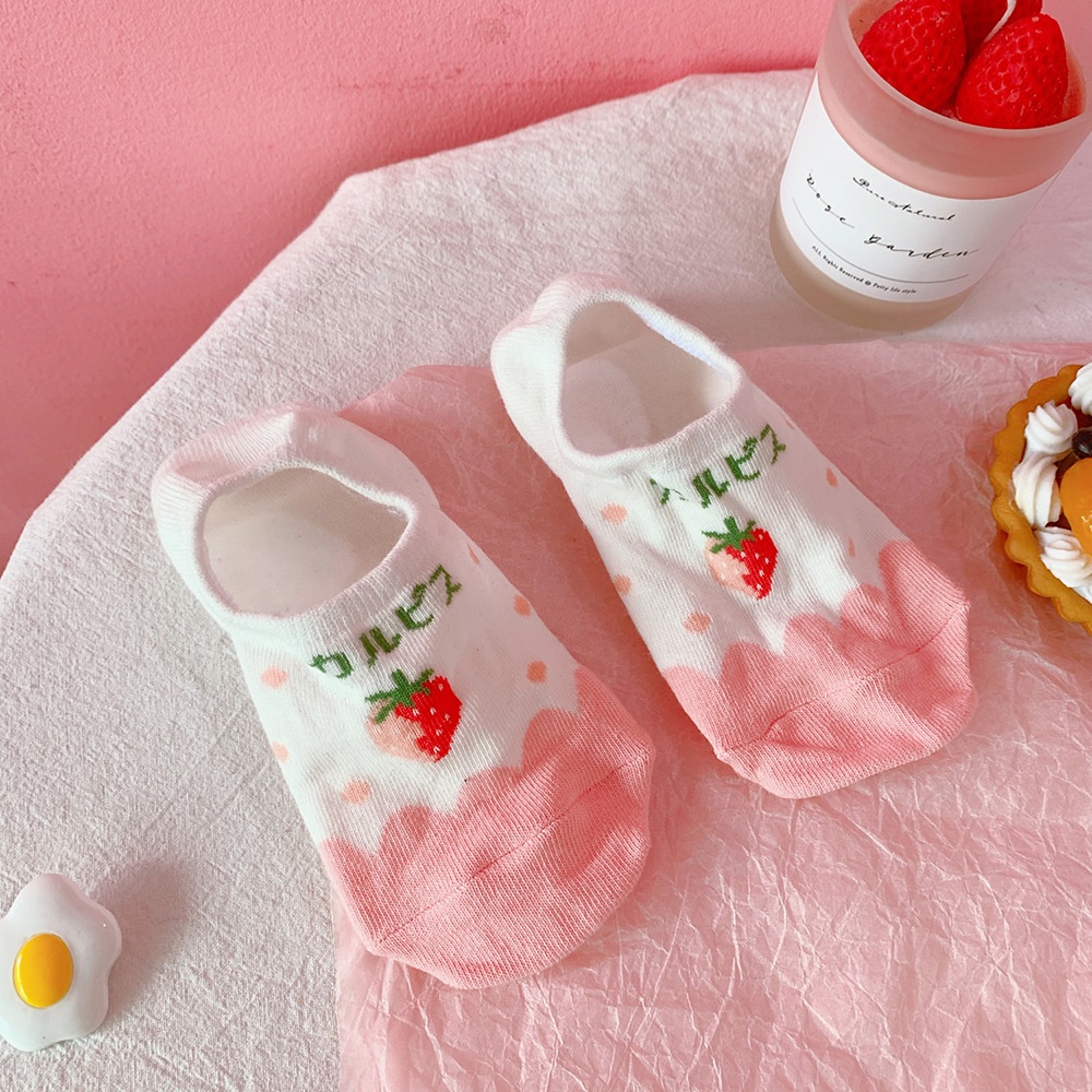 Vớ Cotton Cổ Thuyền In Họa Tiết Trái Cây Hoạt Hình Siêu Nhẹ Thời Trang Mùa Hè Xinh Xắn Cho Nữ