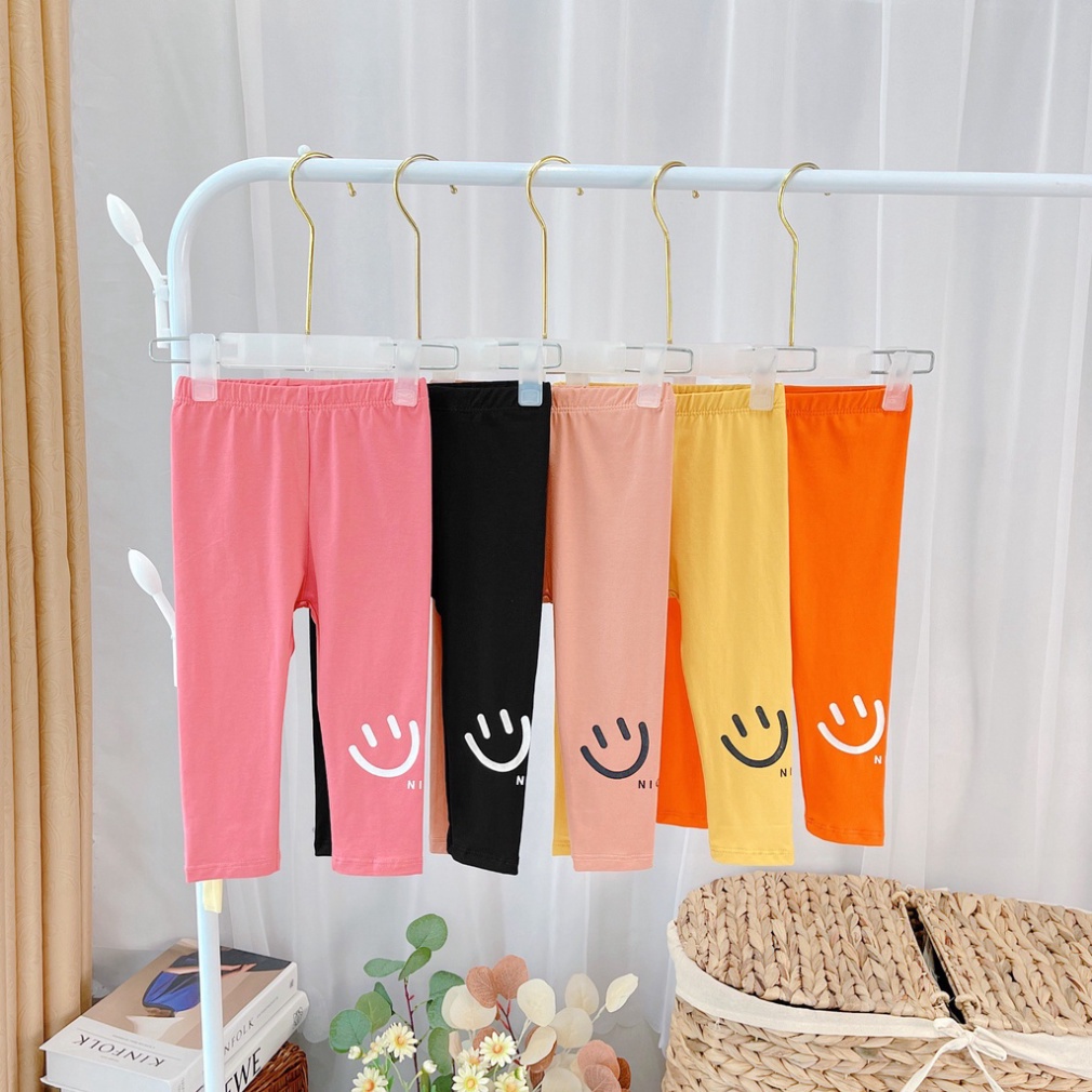 Quần Legging Smile Bé Gái AF KID vải Cotton Borip Cao Cấp Cho Bé Gái 6-20kg