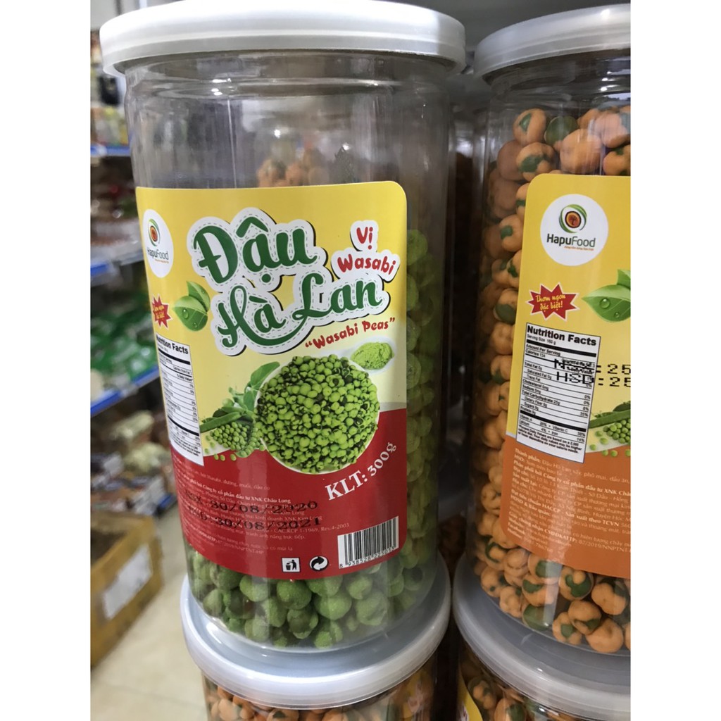 Thanh Hóa - Đậu Hà Lan Vị Wasabi/ Mù Tạt - Đậu Hòa Lan Vị Wasabi HAPUFOOD hộp 450g