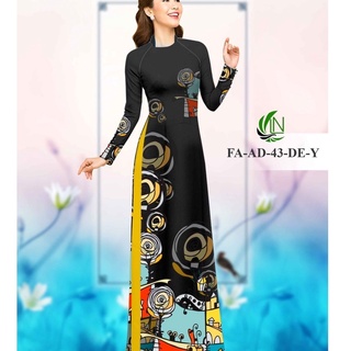 Bộ gồm vải áo dài và vải quần, chất lụa tuyết nhật mềm rũ, không rạn vải, co giãn nhẹ 4 chiều