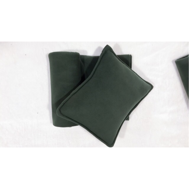Combo chăn gối văn phòng Beddy Lux màu rêu ❤️freeship❤️