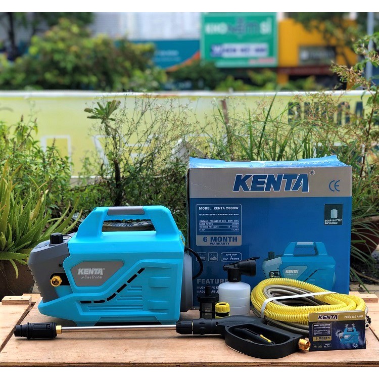 MÁY RỬA XE CHỈNH ÁP KENTA 2800W THAILAND ÊM MẠNH BH 12TH