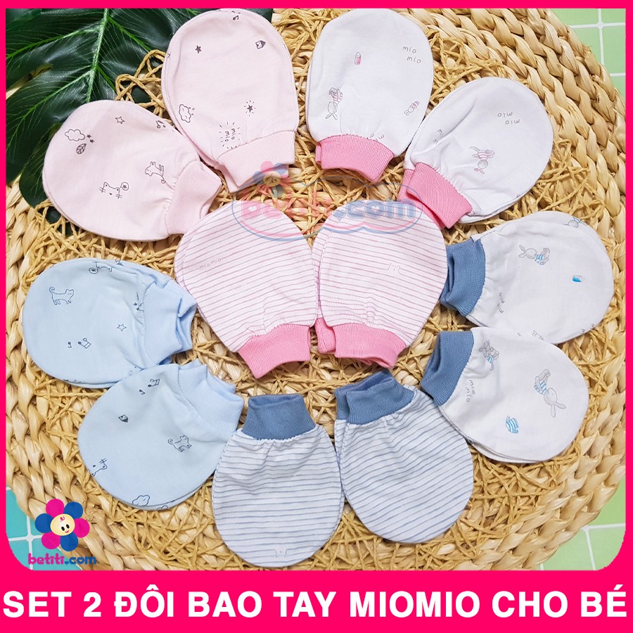 SET 2 Đôi Bao Tay MioMio Cotton Cho Bé Sơ Sinh - Mio Việt Nam - BTT00132