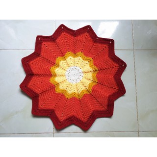 Combo 2 thảm len handmade + túi len đựng bình giữ nhiệt