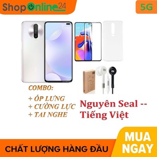 Combo điện thoại Xiaomi Redmi K30 128Gb Ram 6Gb (bản 5G) + Ốp lưng + Cường lực + Tai nghe - Hàng nhập khẩu