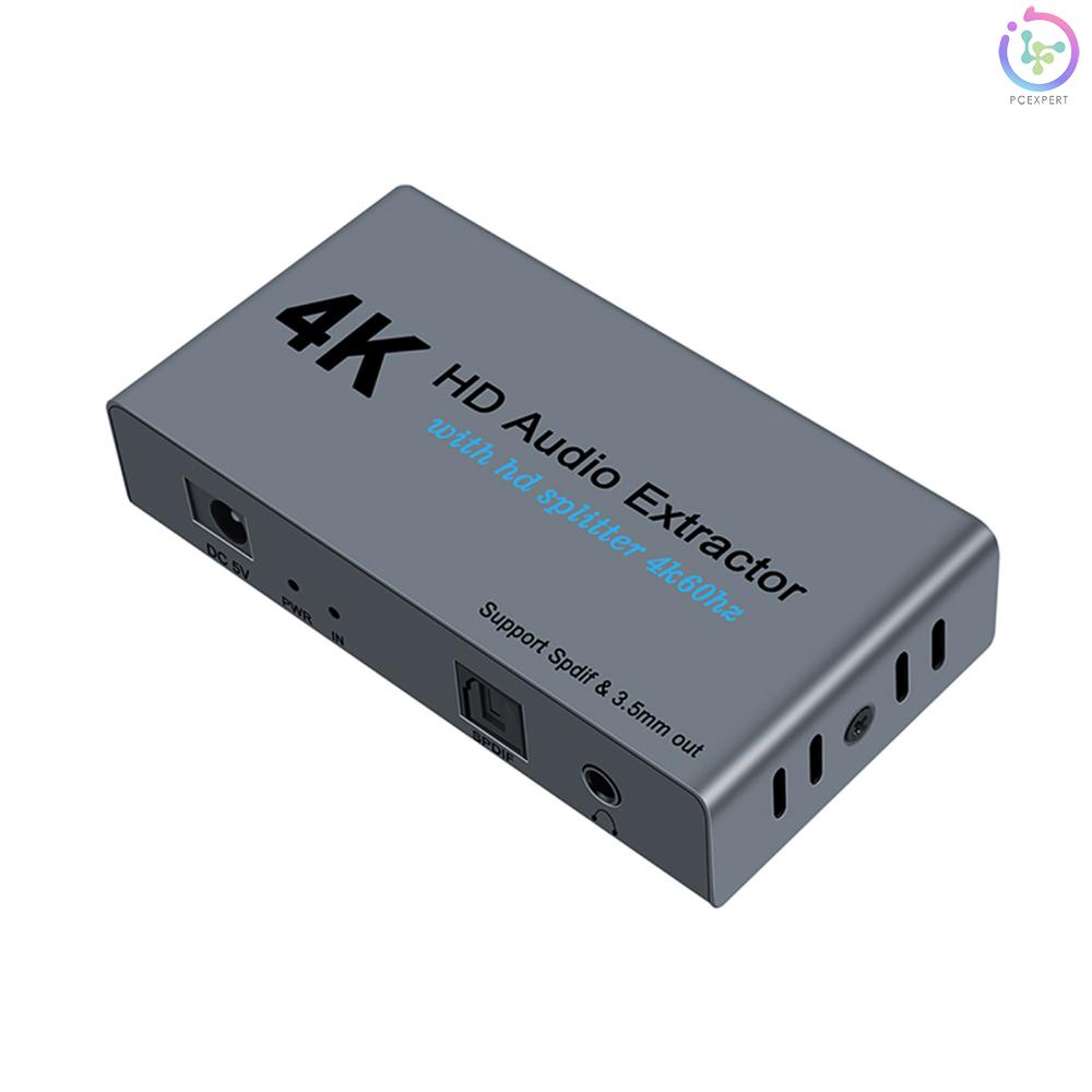 Đầu Chia Tín Hiệu Hình Ảnh HD 1.4 4K 60HZ HD Kèm Thiết Bị Chuyển Đổi Âm Thanh Spdif&3.5mm AUX Kèm Phụ Kiện