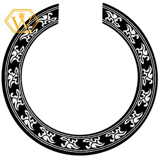 Miếng dán hình hoa hồng màu đen bạc trang trí đàn guitar