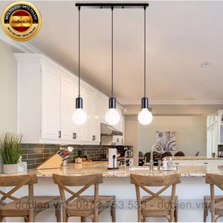 Bộ thả 3 đui đèn đế dài 50cm kèm bóng đèn trang trí ngoài trời T068